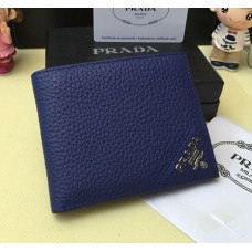Prada Men's Leather Wallet 0336 Blue