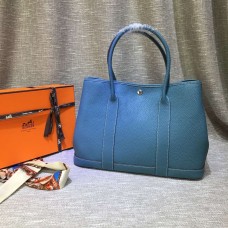 Hermes Garden Party Handbag Large 36cm Blue