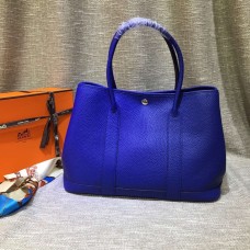 Hermes Garden Party Handbag Large 36cm Electric Blue