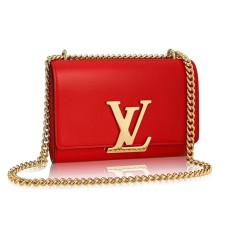 Louis Vuitton M41280 Chain Louise MM Crossbody Bag Calfskin Leather